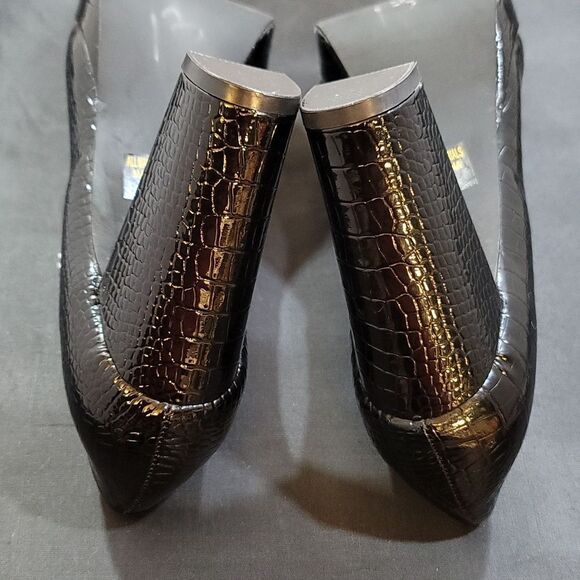 BRAND NEW SHASE & CHLOE HIGH BLOCK HEEL SLIP-ON WOMEN"S PUMP - Picture 13 of 15